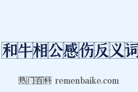 和牛相公感伤反义词是什么意思的图片
